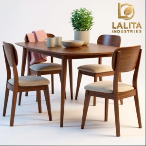 WOODEN DINING TABLE SET - Image 1